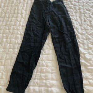 Linen drawstring pants